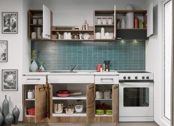 Bucataria Bonita - Configuratia 07 - 222 cm deschis