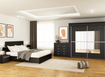 Set dormitor negru ferarra - Novi