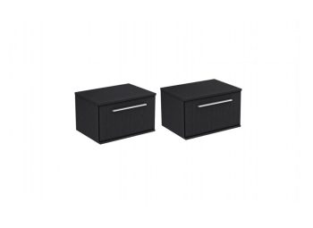 Set noptiere negre ferarra dormitor - Novi