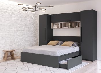 Set Mobila Dormitor complet Gri Novo 7