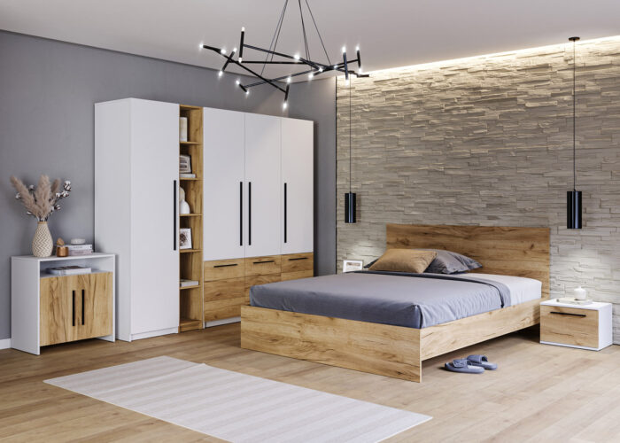 Set Mobilier Dormitor complet Timber 2