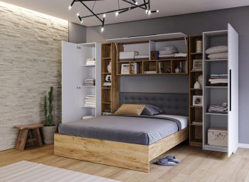 Dulap dormitor - 107 cm - Timber - imagine 5