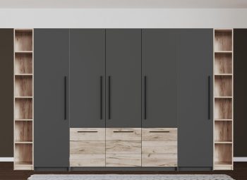 Dulap gri antracit - 309 cm - Novo - 1