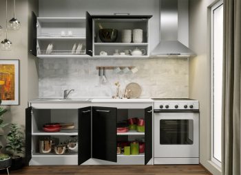 Bucataria Noir - Configuratia 17 - 162 cm