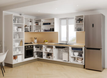 Bucataria Almos - Configuratia 16 - 216/296 cm deschis