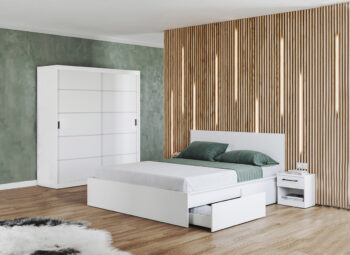 Set mobila dormitor alb complet - Blanco - 14
