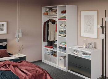 Dulap Dormitor Mara - 124 cm - D1 deschis