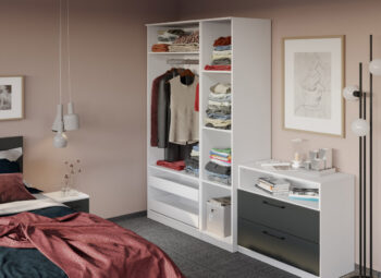 Dulap Dormitor Mara - 124 cm - D3 deschis