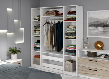 Dulap Provence - 165 cm cu oglinda - imagine 2