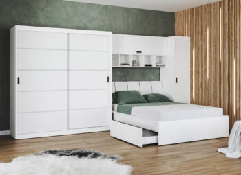 Set dormitor alb pat tapitat - Blanco - 21