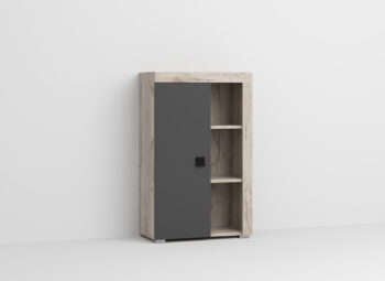 Comoda inalta Gri antracit cu stejar gri K002