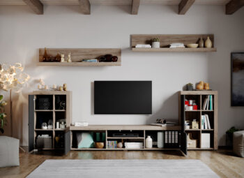 Set Mobilier Living Gri cu Stejar Henry-C07 - imagine 2