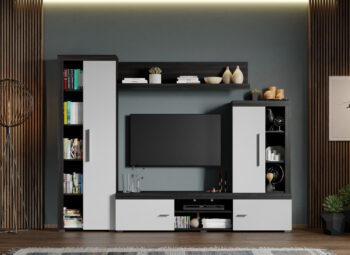 Set Mobilier Living Alb cu Ferrara Max-C09