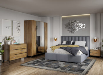 Set dormitor cu oglinda Bella - Configuratia 2