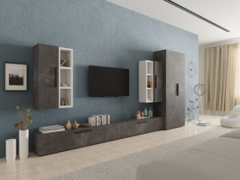 Living Star -Gri Beton cu Alb - C60