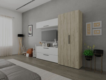 Living Star - Alb - C71 cu dulap