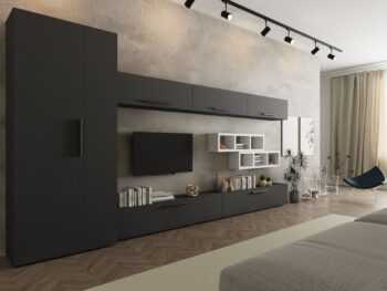 Living Star - Gri Antracit - C21 cu dulap