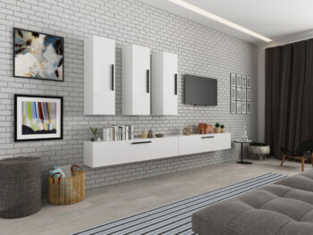Living Star - Stejar Gri cu Alb - C23 fara dulap
