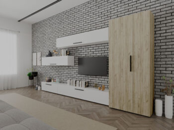 Living Star -Alb cu Stejar Gri - C52