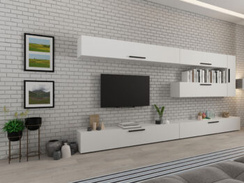 Living Star - Stejar Gri cu Alb - C13 fara dulap