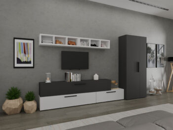 Living Star - Gri Antracit cu Alb- C81
