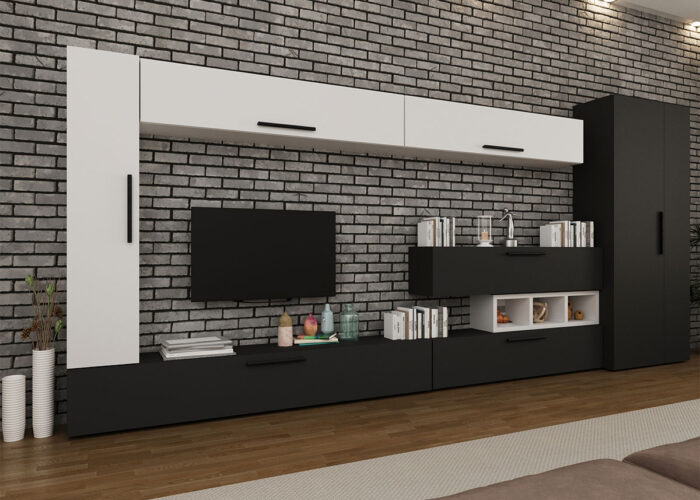 Living Star - Gri Antracit cu Alb - C46