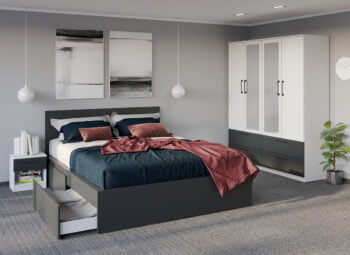 Set Dormitor cu oglinda fara comoda - Mara - Configuratia 10
