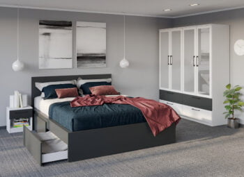 Set Dormitor cu oglinda fara comoda - Mara - Configuratia 17