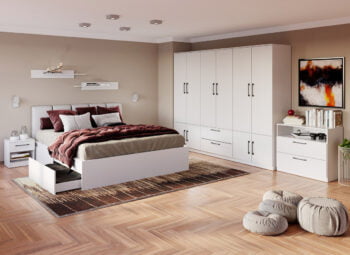 Set mobila dormitor complet cu pat tapitat - Adam - 15